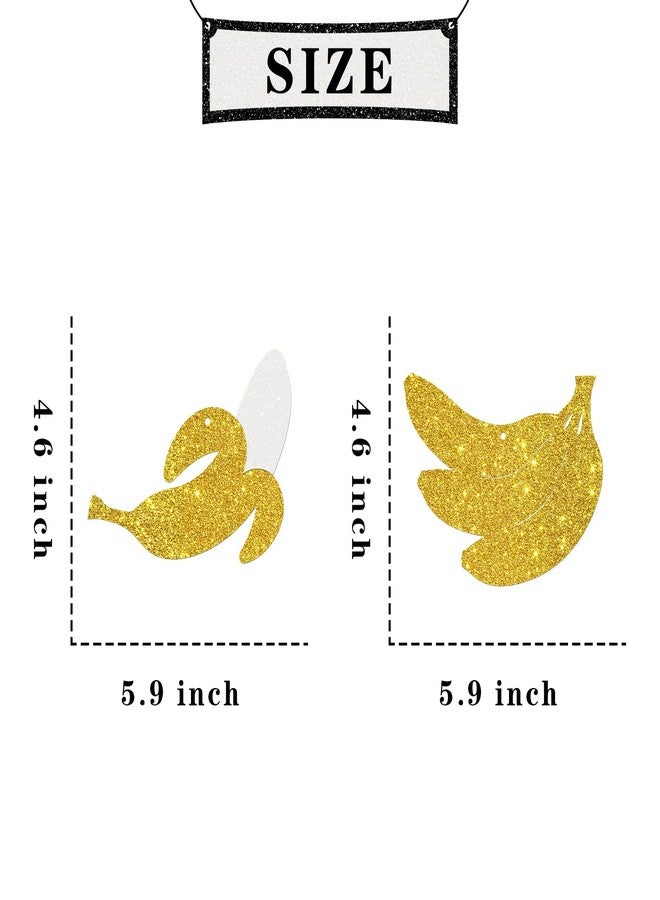 Maicaiffe Fruit Banana Hanging Swirl Decorations - Glitter 16 Pcs Baby Shower Party Supplies - Girls Boys Banana Birthday Party - Engagement - Wedding Streamers - Fruit Party Foil Swirls Ceiling Decorations - Image 2