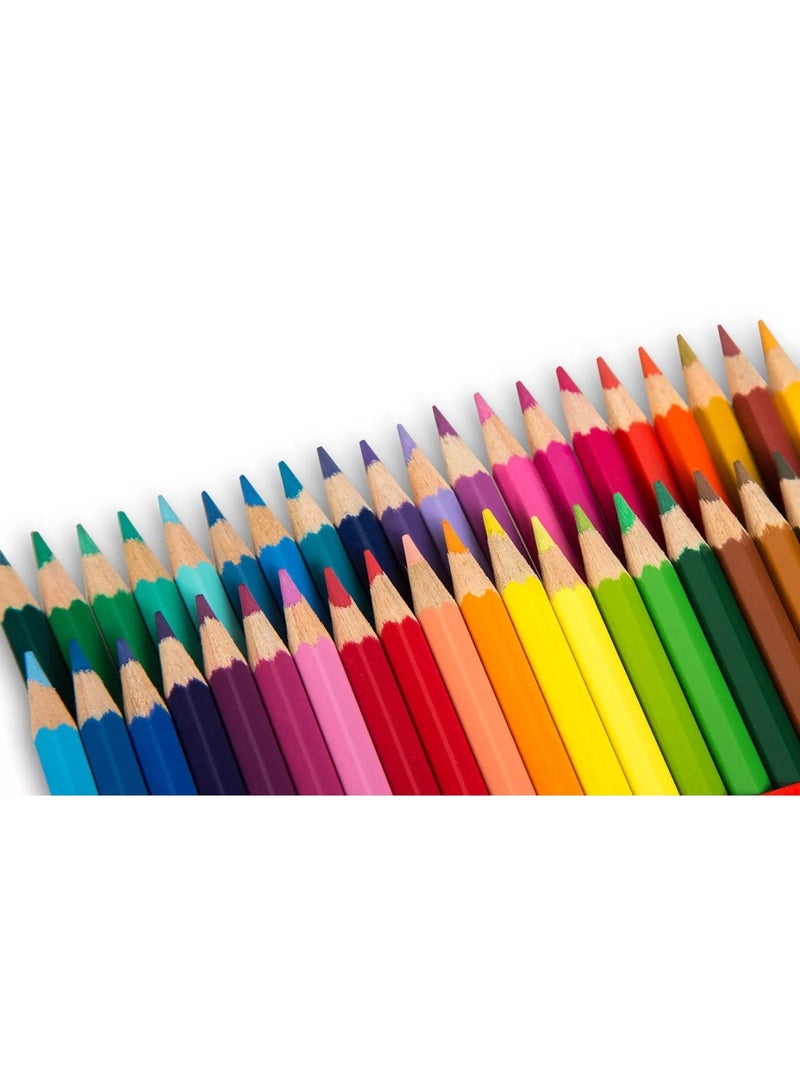 FABER-CASTELL 36 قطعة من أقلام التلوين الخشبية في علبة طرف دائري متعددة الألوان - Image 3