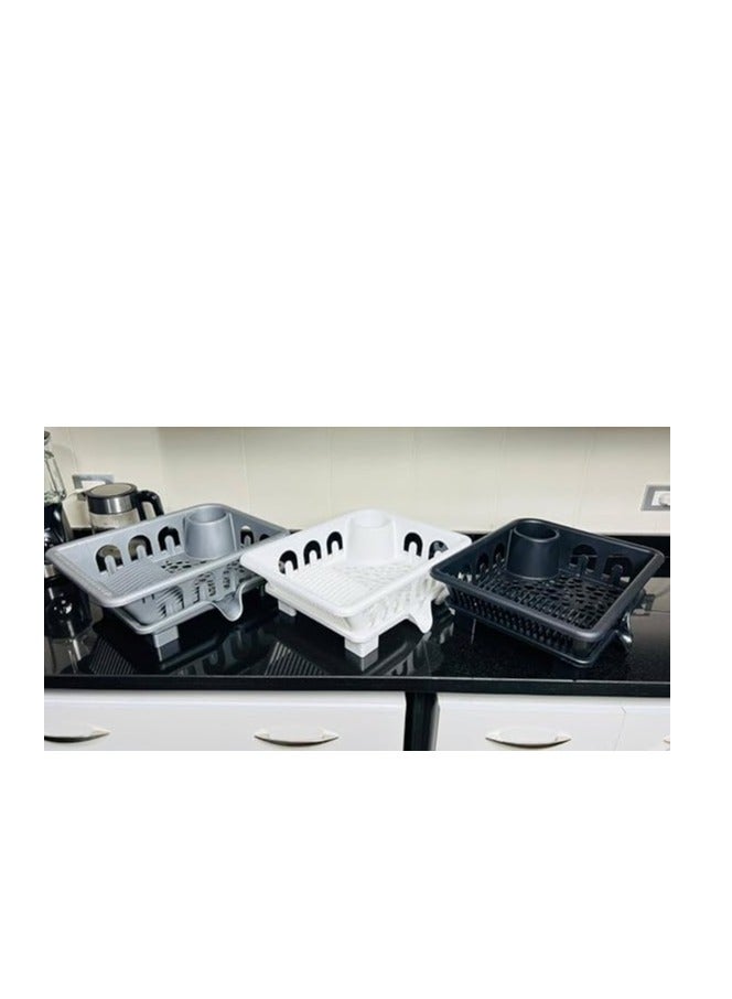 Plastic Dish Rack with Base - Sink Strainer for Kitchen - Dish Organizer Spoons and Cups  - Image 4