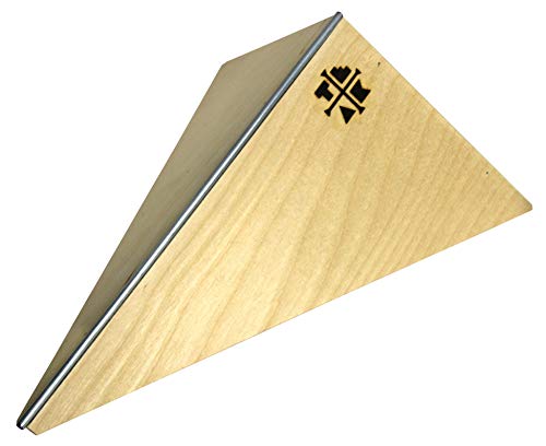 Teak Tuning XL Polebank Fingerboard Obstacle  Handmade Ramp in USA  Large Park Sized with Steel Rail  12 Long 45 Tall  Teak Tuning
