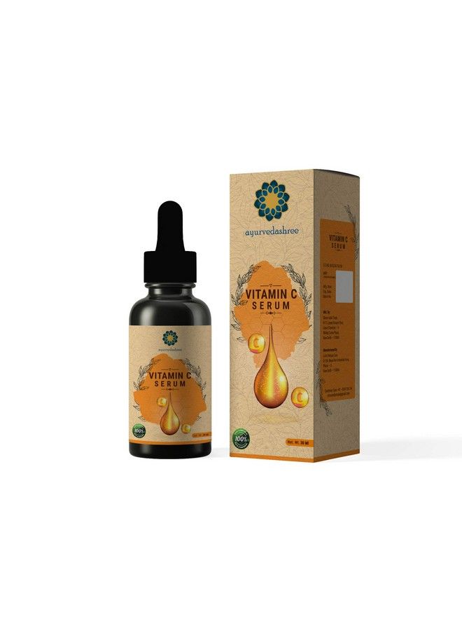 AYURVEDASHREE Vitamin C Serum 30 Ml With Hyaluronic Acid Aloevera Extract & Grapeseed Extract.(For Control Rough & Dry Skin Face Wrinkle Dark Spots Skin Aging & Darkcircles) - Image 2
