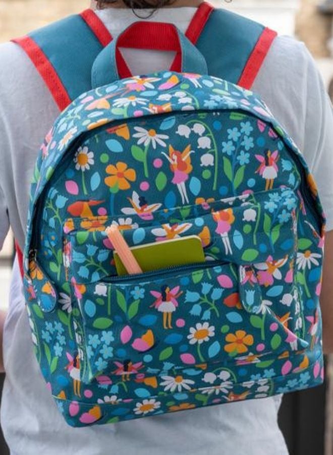 Rex London Fairies in the Garden Mini Backpack – Lightweight Kids Backpack for School, Preschool, and Travel with Magical Fairy Design – Girls Toddler Bookbag with Adjustable Straps - Image 1