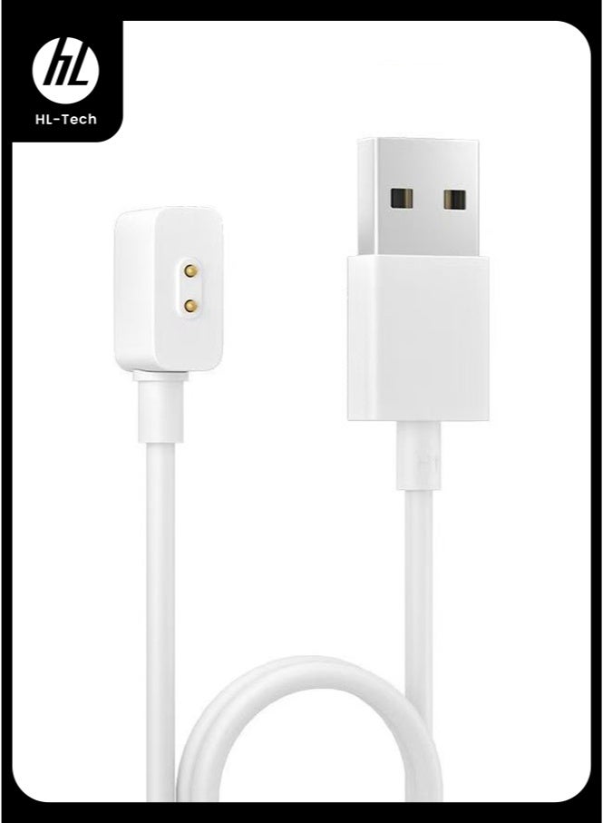 كابل شحن متوافق مع شاومي مي باند 9/9 برو، مي باند 8/8 برو، ريدمي واتش 5/5 لايت/5 أكتيف، ريدمي واتش 4/4 لايت/4 أكتيف، ريدمي واتش 3/3 لايت/3 أكتيف، كابل شحن مغناطيسي USB 3.3 قدم/1 متر أبيض