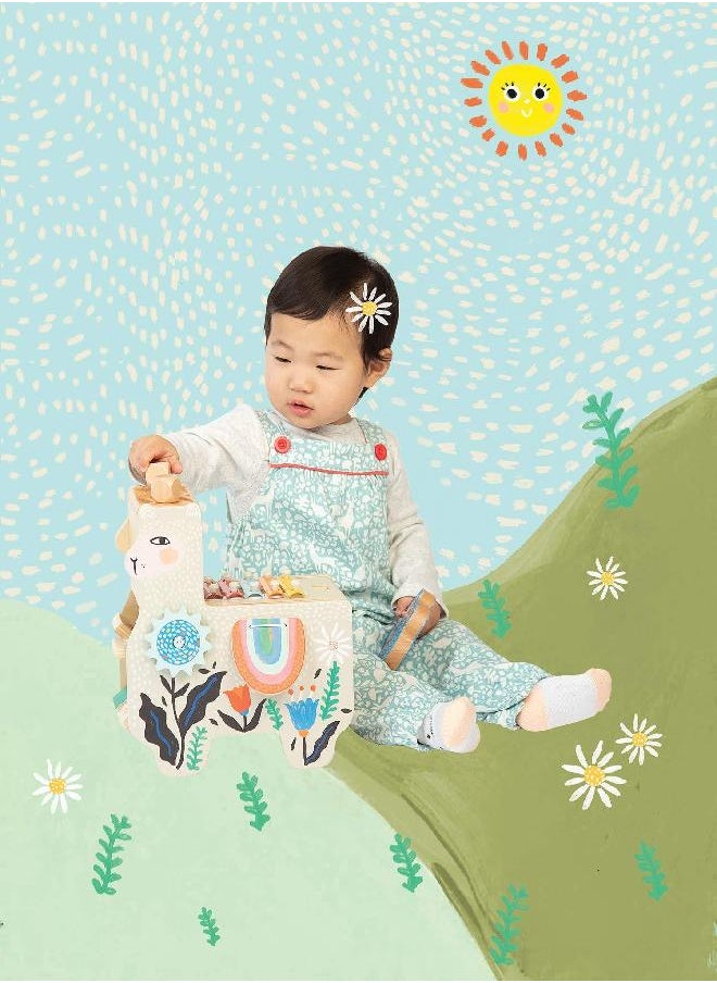 Manhattan Toy - Manhattan Toy Musical Llama Wooden Instrument for Toddlers with Maraca, Clacking Saddlebags, Drumsticks, Washboard & Xylophone - Image 1