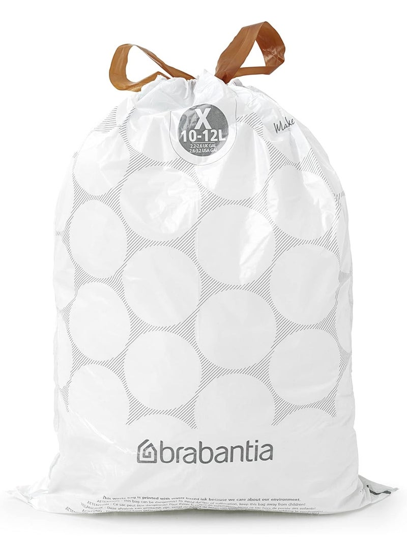 Brabantia Trash Can Liner Code X, White, Pack of 20 (3.2 Gallon) - Image 3
