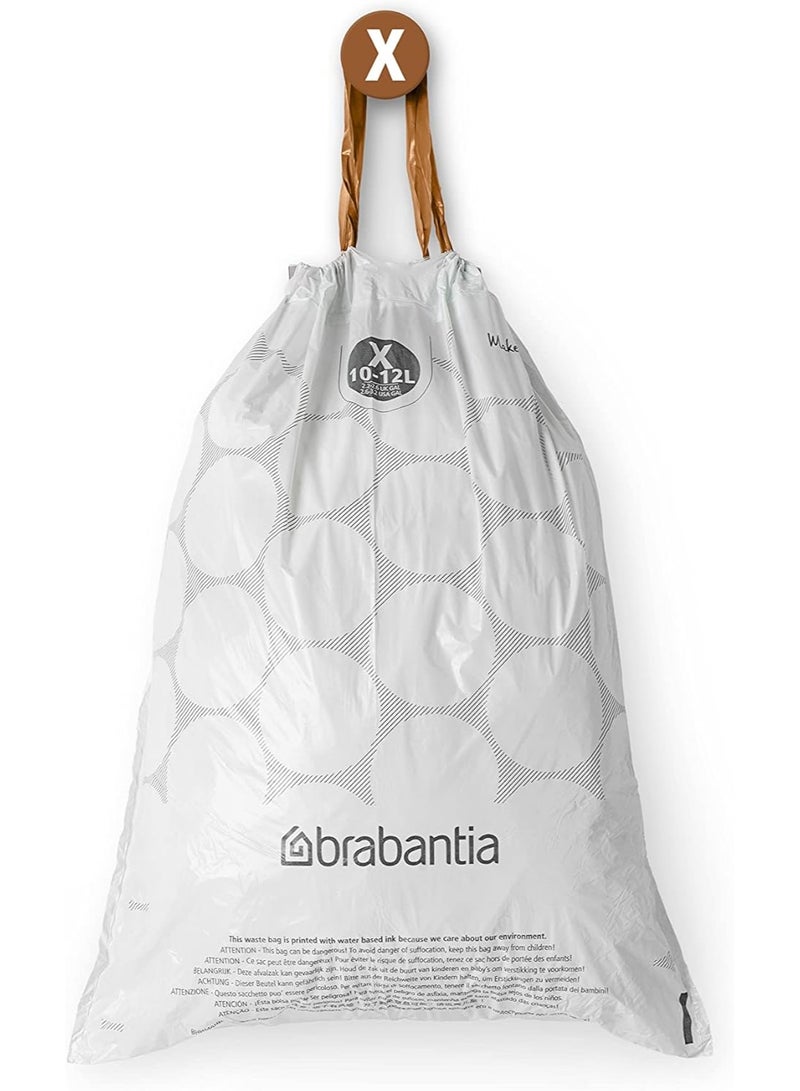Brabantia Trash Can Liner Code X, White, Pack of 20 (3.2 Gallon) - Image 4