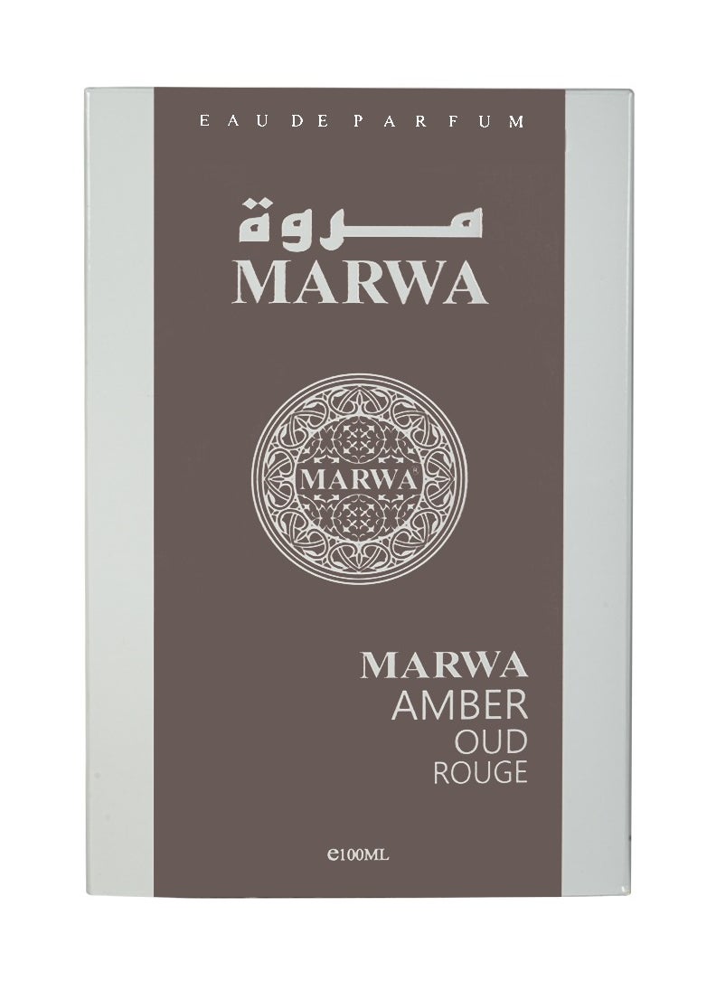 mahabub - MARWA AMBER OUD ROUGE Eau De Parfum for Men & Women | Long Lasting Perfume | 100ML by Mahabub Perfumes - Image 1