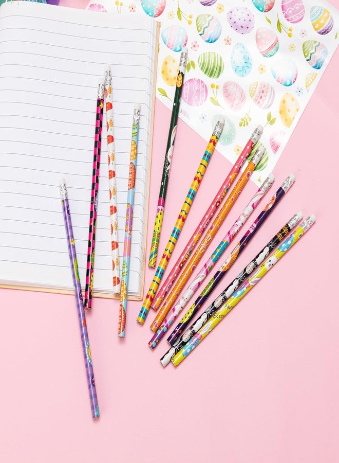 Jocomoni 48pcs Easter Pencil, Assorted Pattern Colored Pencil with Erasers Colorful Stationery Pencils for Easter Decorations Gift Prize Party Favor Office Supply - Image 5