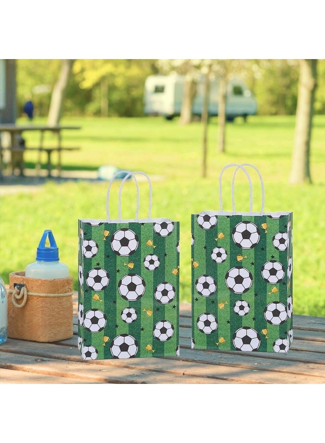 24Pcs Soccer Party Favor Paper Bags, Football Themed Party Bags with Handles, Soccer Goodie Bags Back to School Season Gift Bag for Football Themed Party Supplies - Image 5
