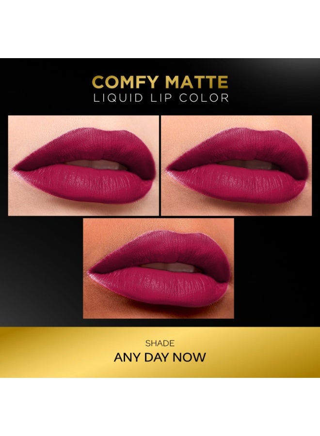 Facescanada FACES CANADA Comfy Matte Liquid Lipstick - Any Day Now 04, 3 ml | Comfortable 10HR Longstay | Intense Matte Color | Almond Oil & Vitamin E Infused | Super Smooth | No Dryness - Image 4