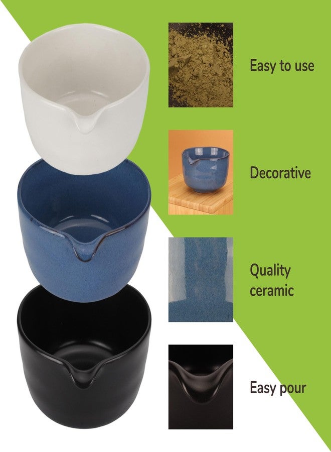 BambooMN Matcha Traditional Tea Bowl With Spout, Black, 1 Piece - Image 4