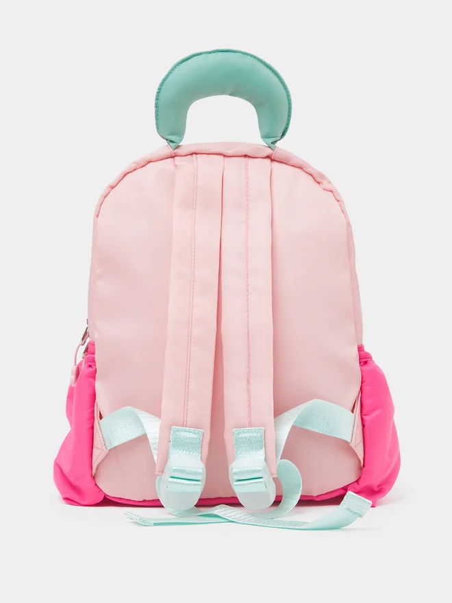 Styli Styli Girls Color Block Backpack with Zip Closure