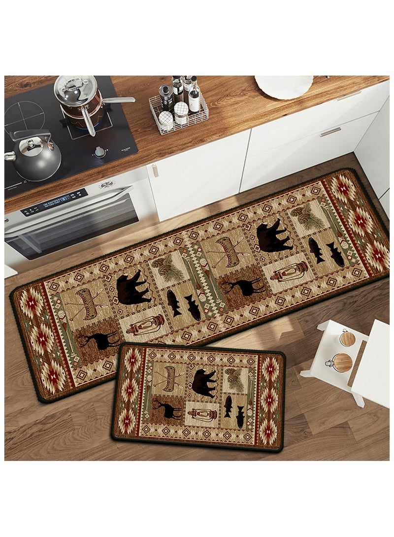 Anna 40*60+40*120cm Non-Slip Washable Bathroom Kitchen Entryway Mat Set (2 Pieces) - Image 3