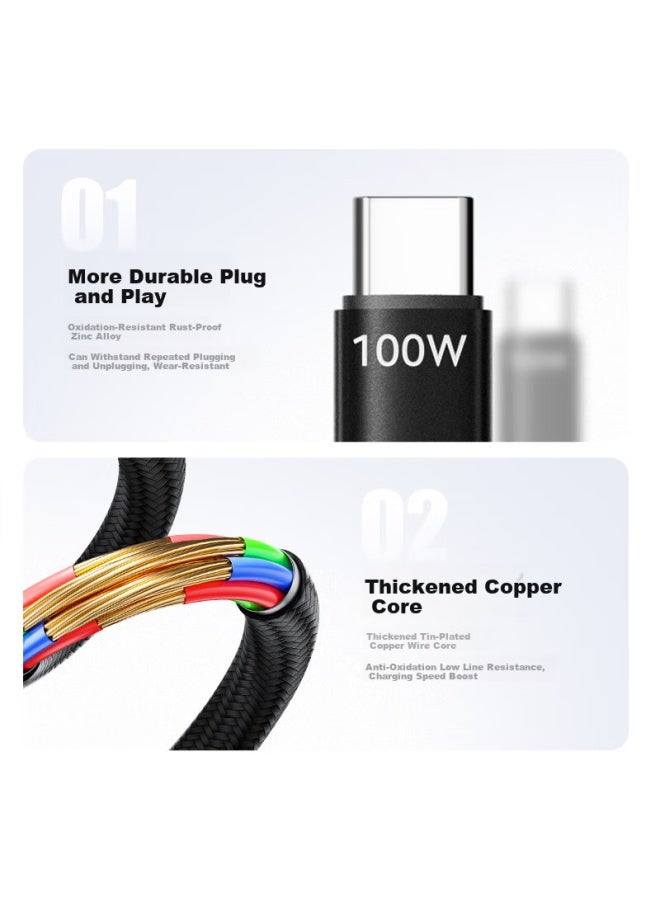 JD.com Jd Jingzao Type-C To Dual Type-C 2-In-1 Data Cable Apple 16/15 Charging Cable Pd100W Fast Charging Cable One Drag Two For Apple Android Ipad Laptop - Image 4