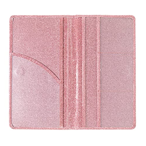 Dalueery.H Car Registration and Insurance Holder Registration and Insurance Card Holder Car Essentials for Women Car Insurance and Registration Card Holder Men Pink Car Essentials (Bling Pink) - Image 3