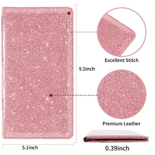 Dalueery.H Car Registration and Insurance Holder Registration and Insurance Card Holder Car Essentials for Women Car Insurance and Registration Card Holder Men Pink Car Essentials (Bling Pink) - Image 2