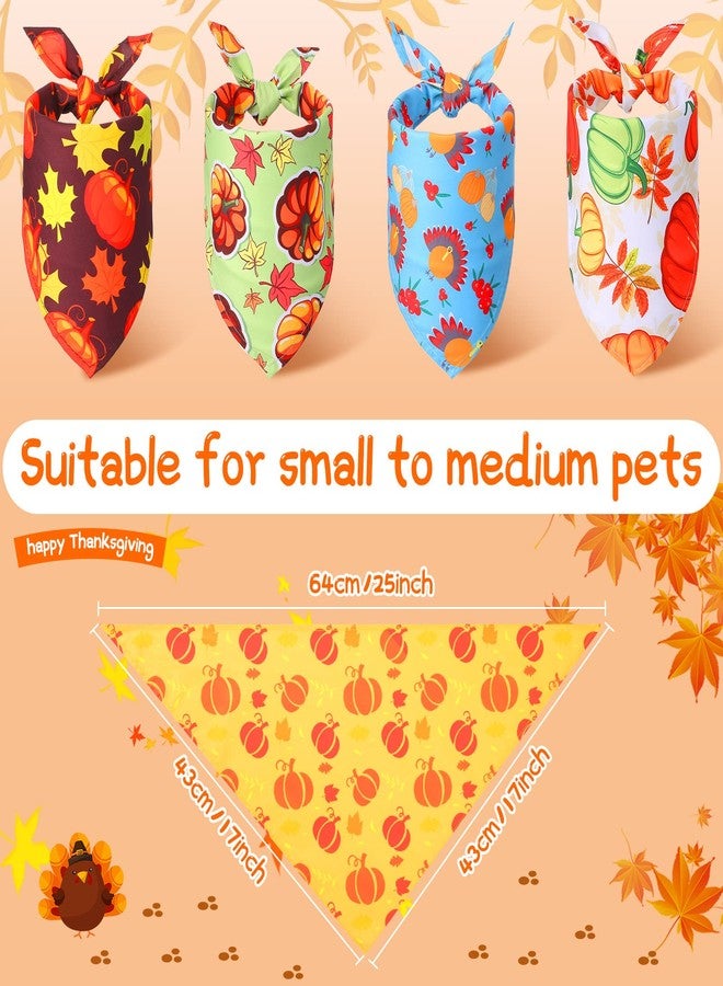 Oudain 40 Pieces Fall Dog Bandanas Bulk Halloween Thanksgiving Dog Bandanas Pumpkin Turkey Triangle Bibs Soft Adjustable Pet Scarf Neckerchief Holiday Bandanas for Small Medium Large Dog Girl Boy - Image 3