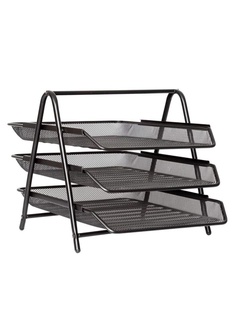 MODEST Metal Mesh 3 Tier Tray Black color - Image 1