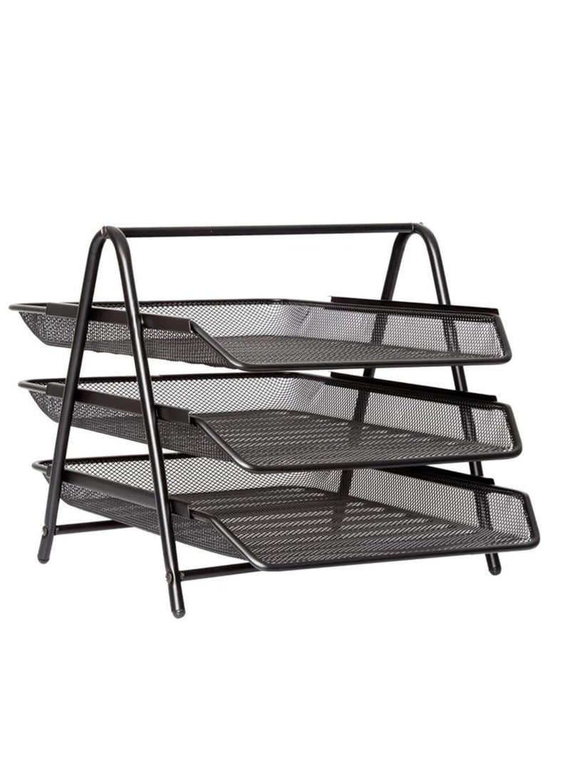 MODEST Metal Mesh 3 Tier Tray Black color - Image 2