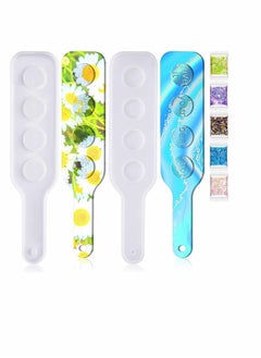 Y&D Shot Glass Serving Tray Mold, Holder Mold for Resin, 4 Holes Glasses Resin Party Home Decor DIY Crafts, Handmade Gifts, and Tasting Board Clubs  - Image 1