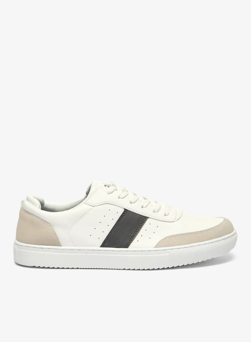 Panelled Lace-Up Sneakers