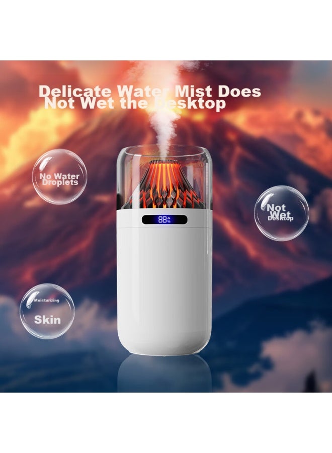 kelleia Kalaio Usb Humidifier For Car, Bedroom, Quiet Operation, Baby, Office, Desktop, Large Capacity, Smart Digital Display, Night Light, Large Mist Output, Power-off Protection Humidifier, White - Rechargeable Model - Image 2