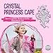 Liontouch Crystal Princess Cape for Girls Age 38 Years One Size Fits All Royal Cloak in Pink Silver Pretend Play Accessory for Dress Up Costumes Fancy Dresses for Kids - Image 4