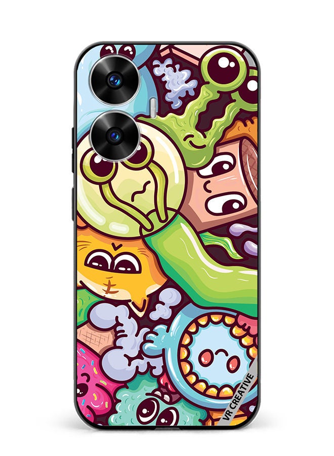 VR CREATIVE Protective Case Cover For Realme C55 Graphitti Design Multicolour - Image 1