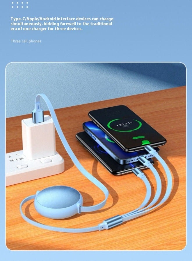 3-in-1 USB Fast Charging CableUniversal Multi-Device Charging Wire for Smartphones, Tablets & More, Durable Nylon Braided Quick Charge Cable - Image 3