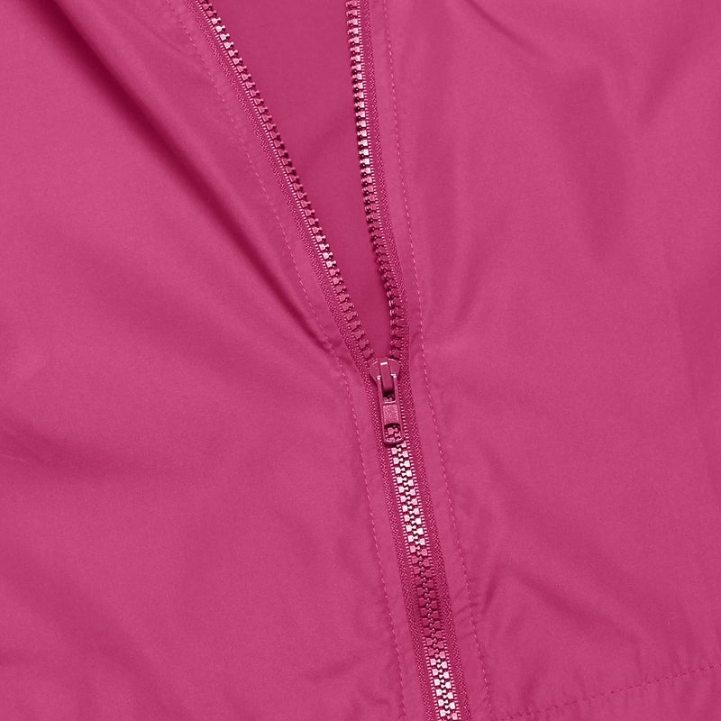 PESION Women's Waterproof Raincoat Lightweight Rain Jacket Hooded Windbreaker Pink L - Image 5