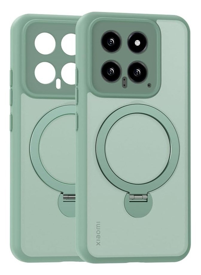 General - Xiaomi 14 Case,TPU+PC Matte Phone Case,Magnetic Bracket Function,Supports Wireless Charging - Image 1