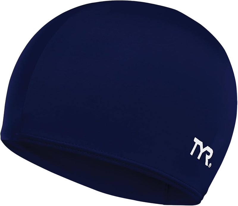 TYR Adult Lycra Fiber Swim Cap - Lightweight Warm Water Recreational Cap - Image 1