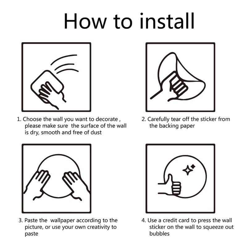 Creatcabin 4pcs غرفة الغسيل شارات جدار فينيل غسل اقتباس جاف ملصقات جدار جدار الجدار - Image 4