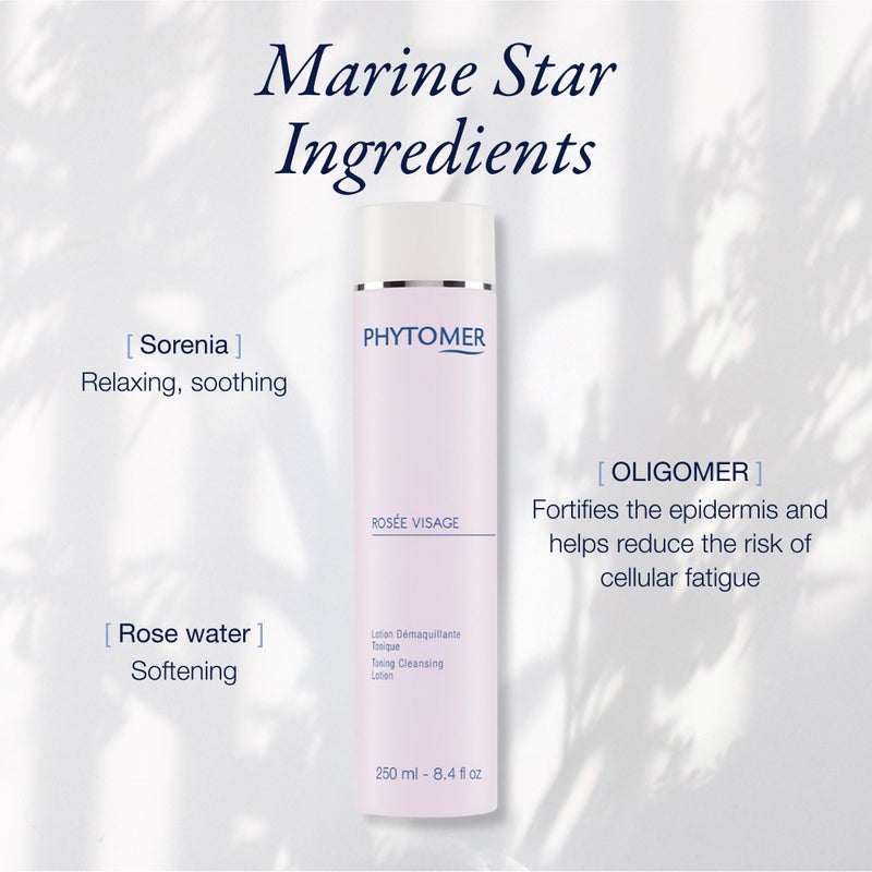 PHYTOMER Rosee Visage Toning Cleansing Lotion | All in One Cleanser, Makeup Remover & Toner for Face | Alcohol-Free | Safe, Natural Ingredients | 8.4 Fl Oz - Image 4