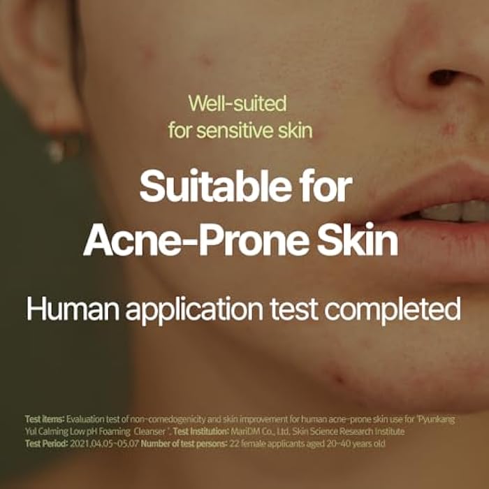 Pyunkang Yul PKY Calming Low pH Foaming Cleanser | Daily Face Wash & Makeup Remover with Tea Tree, Centella Asiatica, 5 Hyaluronic Acids that Removes Dead Skin Cells, Hydrates Skin - 150ml 5.07 Fl.Oz. - Image 4