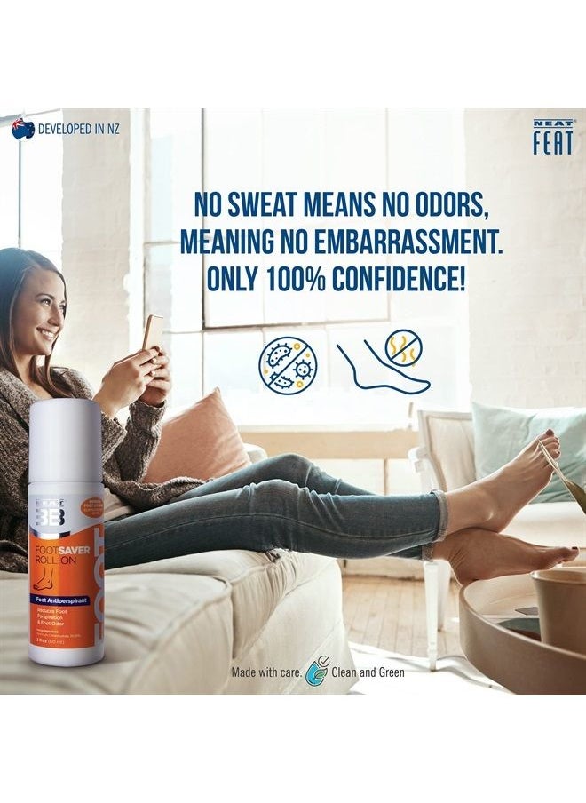 3B Foot Saver Roll-On Antiperspirant for Feet, 2.0 Fluid Ounces - pzsku/ZBEB2A9094470C175B529Z/45/_/1687452659/ce11fef9-0985-4fc1-8c25-f28fb9846921