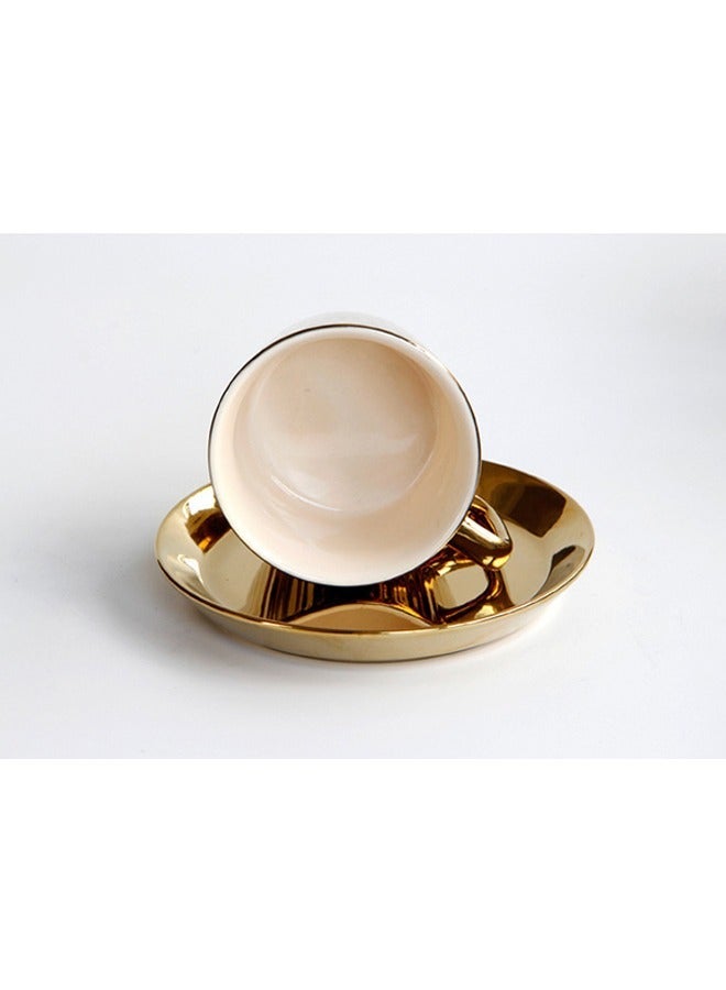 Captaintech Golden Coffee Cup Set Anti-Scald Design High Quality Craftsmanship Family Gatherings/Office Tea Breaks Suitable for Tasting Tea/Coffee/Juice Microwave oven dishwasher not available - Image 4