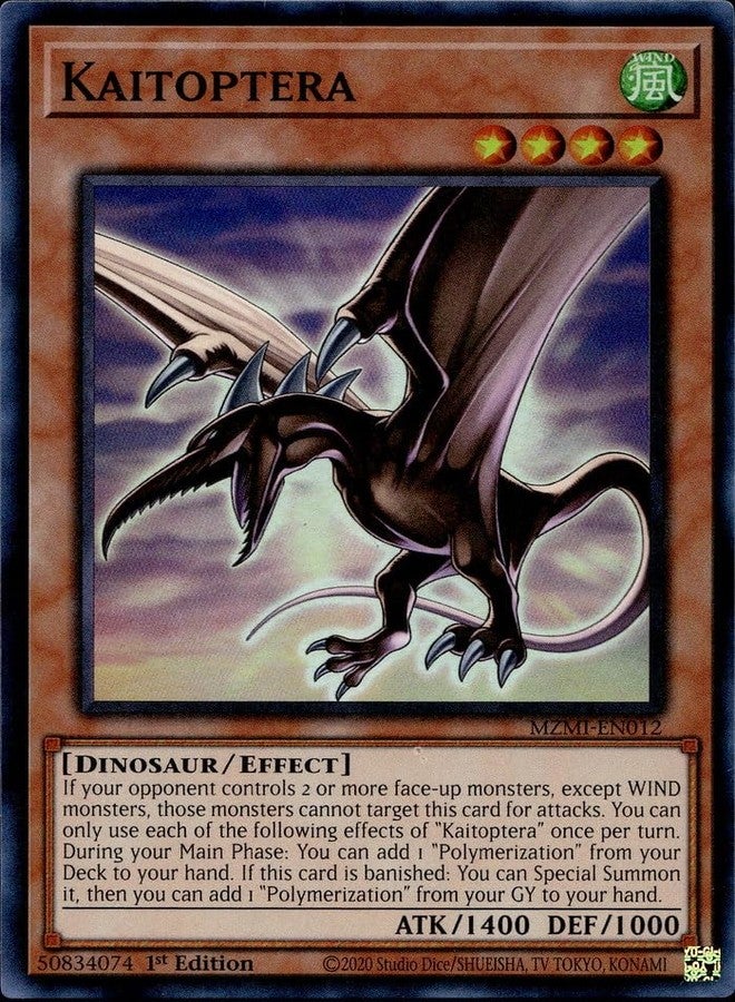 Yu-Gi-Oh! Kaitoptera - MZMI-EN012 - Super Rare - 1st Edition