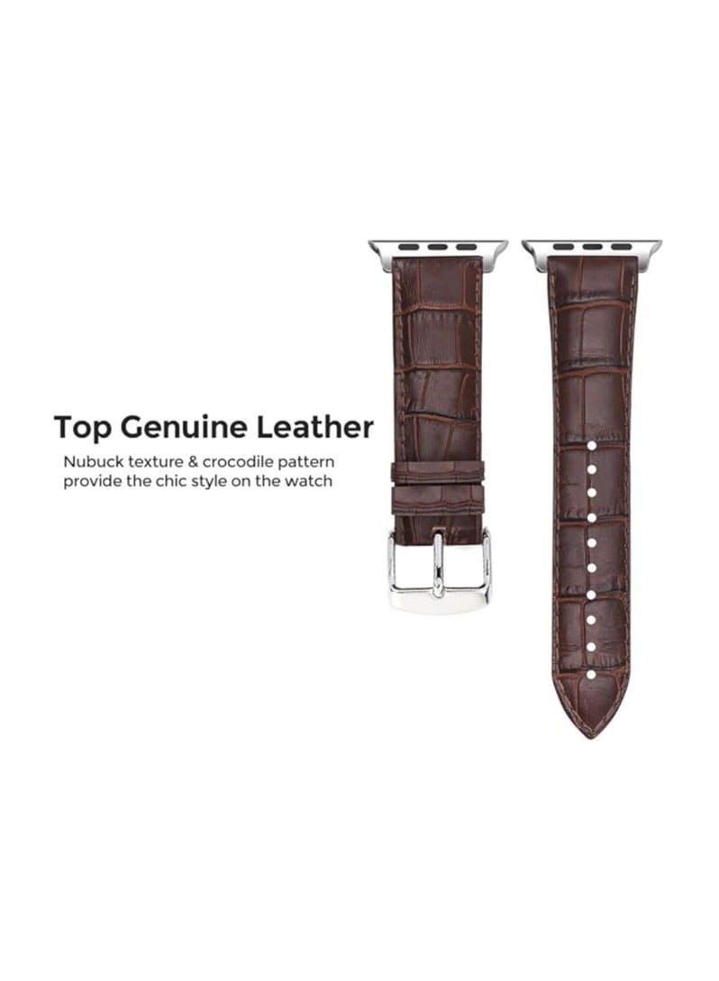 Leather Bands Compatible with Samsung Galaxy Watch Ultra 47mm Band (2024), Top Grain Genuine Leather Replacement Strap for Men Women - Image 2