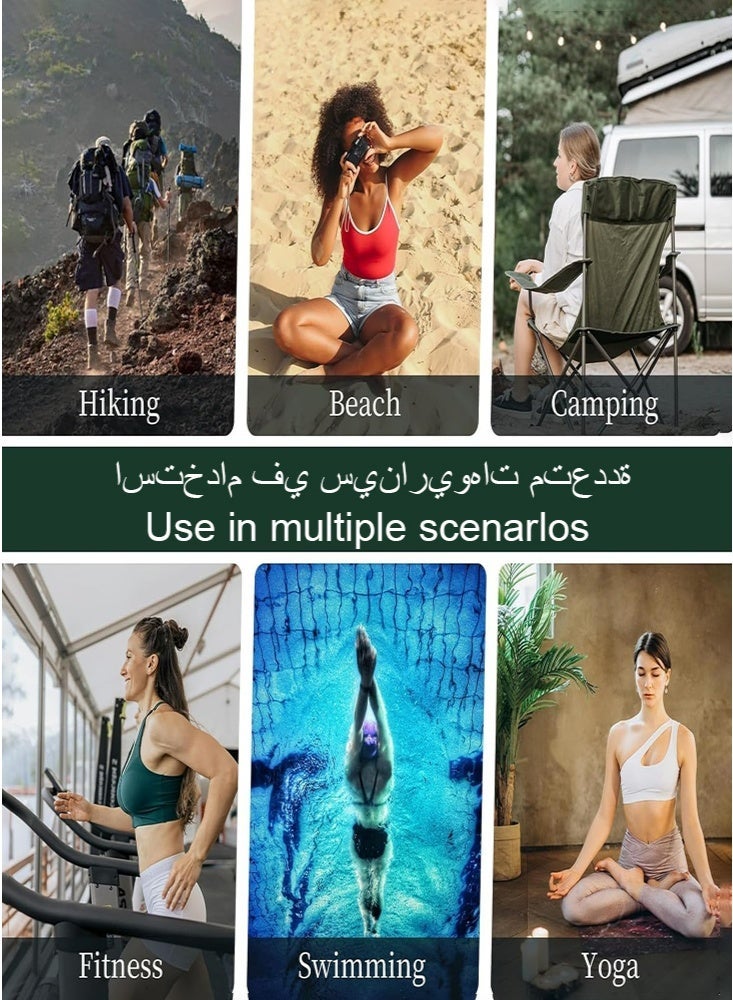 NoorTech Outdoor Magnetic Bath Towel Quick MDry Sand Resistant Beach Towel Magnetic Corners Resistant Suitable for Beach Pool Gym Yoga 76 x 190 cm - Image 5