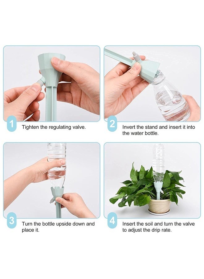 ShebSheb - 5PCS New Upgraded Plant Self Watering Spikes,Adjustable Plant Watering Devices with Slow Release Control Switch Water Dripper,Watering Planter Insert,Automatic Plant Waterer for Vacations - Image 1