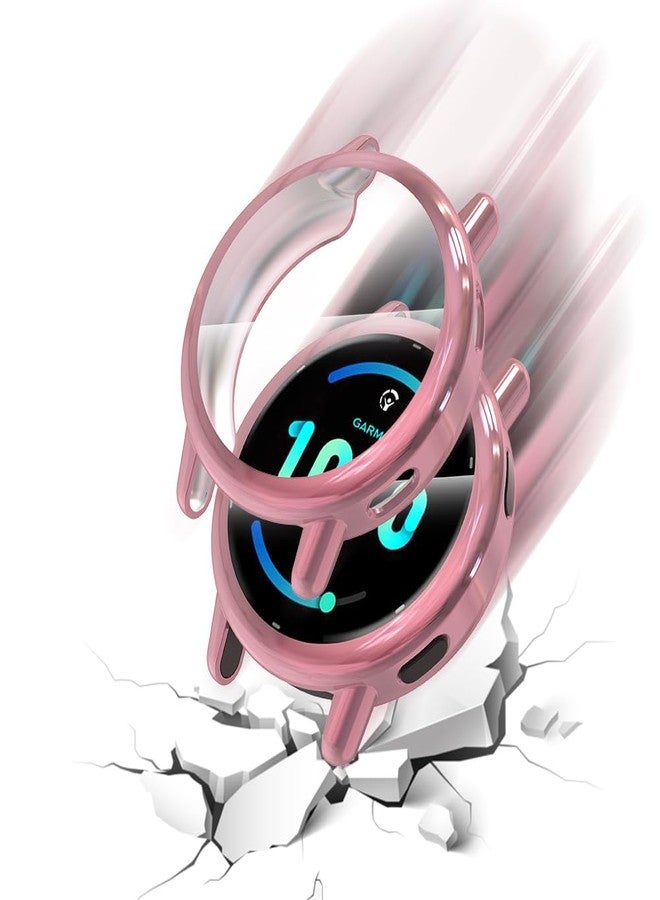 Simpeak 5-Pack Soft Screen Protector Bumper Case Compatible with Garmin Vivoactive 5 Smartwatch, Full Protection, Rose Pink/Clear/Silver/Black/Rose Gold - Image 5