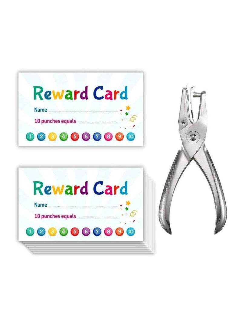 فن ليرنينج ستور بطاقات هدايا المكافآت التحفيزية للطلاب - أدوات الفصل ومستلزمات المعلم - خرامة + 100 بطاقة باللغة الانجليزية - Image 1