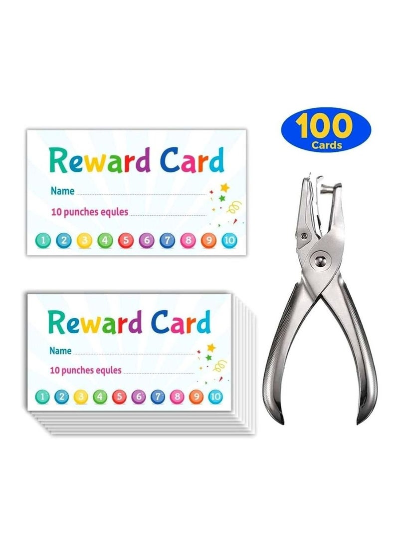 فن ليرنينج ستور بطاقات هدايا المكافآت التحفيزية للطلاب - أدوات الفصل ومستلزمات المعلم - خرامة + 100 بطاقة باللغة الانجليزية - Image 2