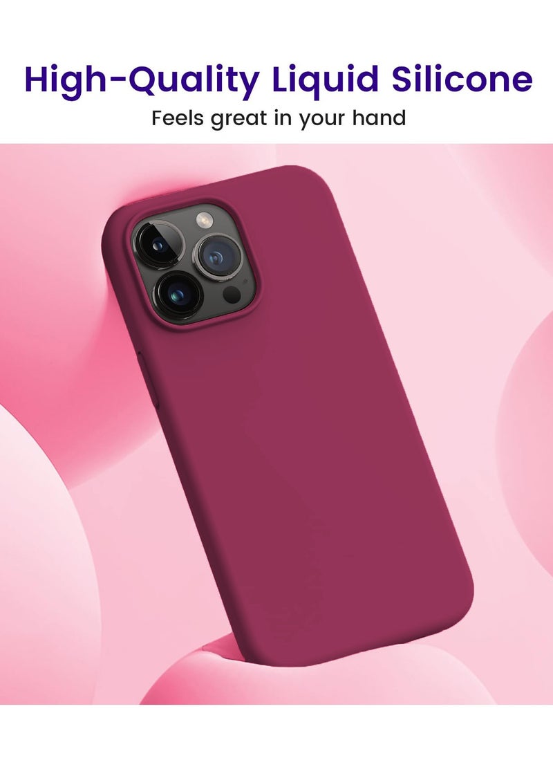 BORTONY iPhone 15 Pro Case Liquid Silicone 3 Layers Full Covered Soft Gel Rubber iPhone 15 Pro Cover Slim Phone Case with Anti-Scratch Microfiber Lining for Apple iPhone 15 Pro 6.1 Inch  - Image 3