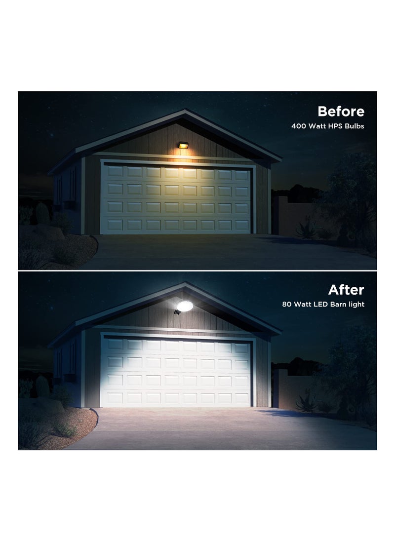 SYOSI LED Barn Light with Dusk to Dawn Sensor, Outdoor Area Lighting Street Light Safety Street Light Automatic Dusk to Dawn Barn Light for Farmhouse Barns Garage Yard Warehouse Outdoor Security Lighting  - Image 5