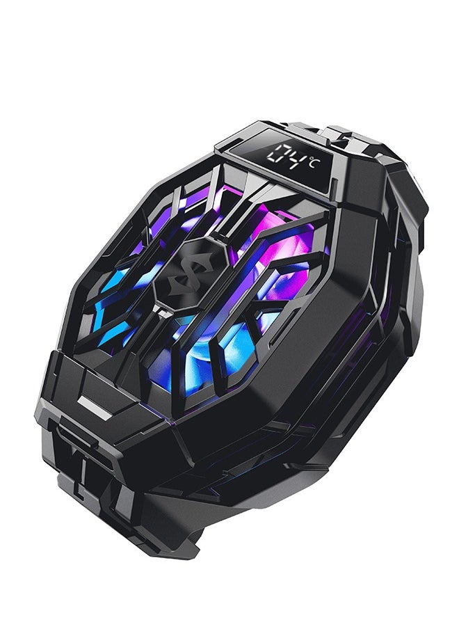 BLACK SHARK - Black Shark Phone Cooler, FunCooler 2 Pro, Gaming Cooling Fan Phone Cooler with RGB Lighting, LED Temperature Display, Sleep Timer, Fan Speed Settings - Image 1