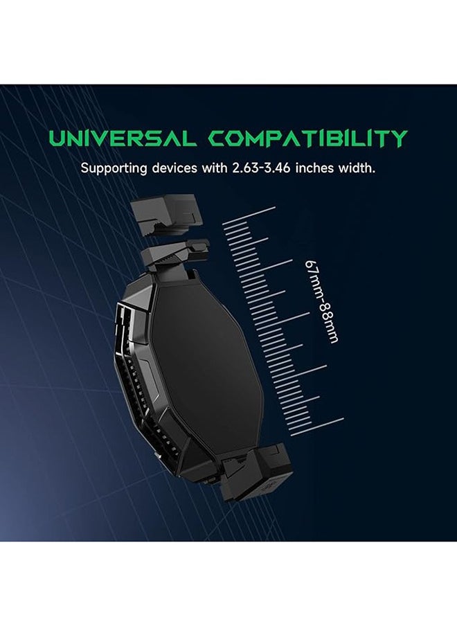 BLACK SHARK - Black Shark Phone Cooler, FunCooler 2 Pro, Gaming Cooling Fan Phone Cooler with RGB Lighting, LED Temperature Display, Sleep Timer, Fan Speed Settings - Image 1