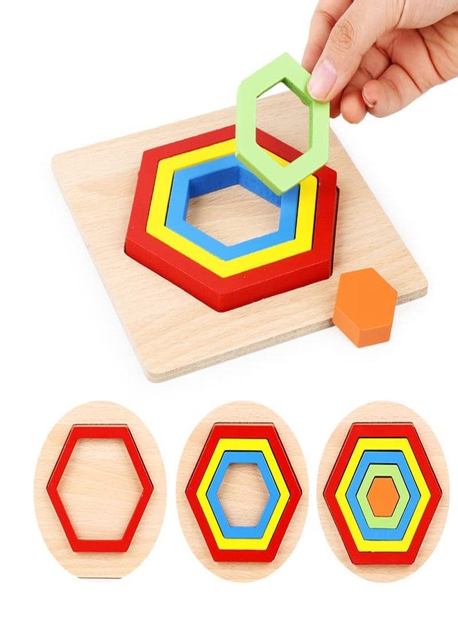 VIANZ Wooden Shape Sorting Puzzle Vibrant Colors Toddlers Activities Preschool Learning Early Educational Birthday Gift Travel for Kids Age 1 2 3 4 (Combo of 2 (Star & Flower)) - Image 4