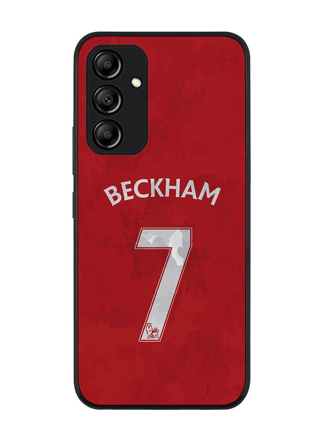 Stylizedd Rugged Black edge case for Samsung Galaxy A34 5G Slim fit Soft Case Flexible Rubber Edges Anti Drop TPU Gel Thin Cover - Beckham Jersey - Image 1